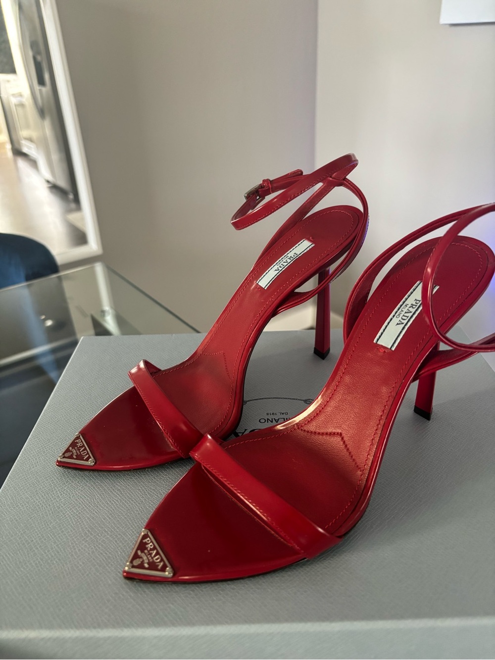 Prada Calzature Donna Scarlatto Heels - Size 40 - Picture 4 of 7